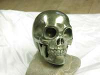 cráneo de cristal pirita #801