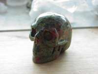 cráneo de cristal unakita #1069