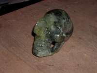 Crystal skull Prehnite #1328