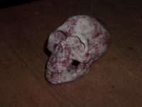 Cráneo de cristal lepidolita #1330